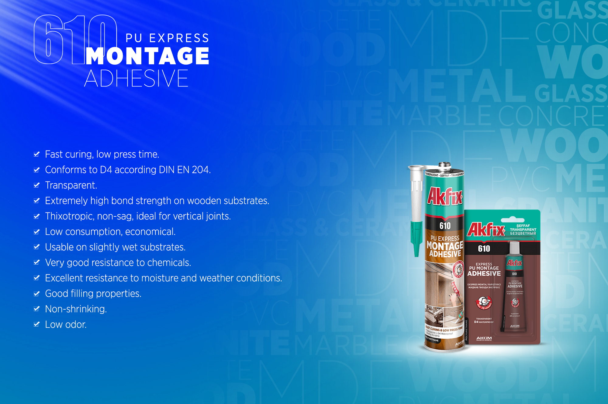 610 PU Express Montage Adhesive